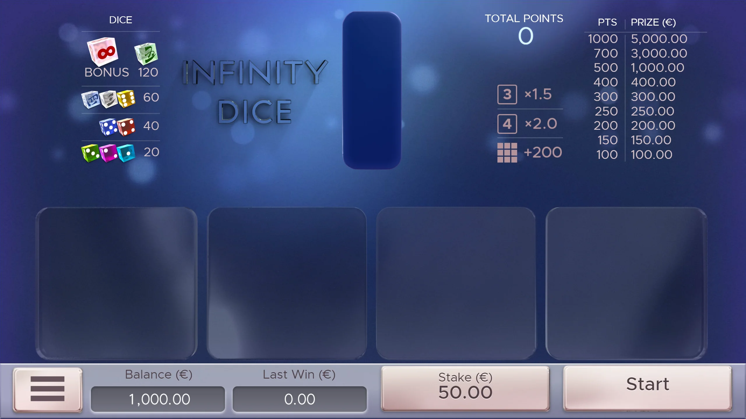 Infinity Dice Game